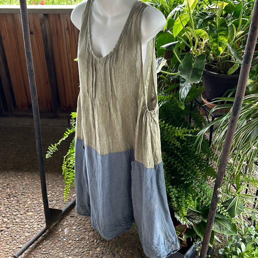 Magnolia Pearl two tone linen jumper